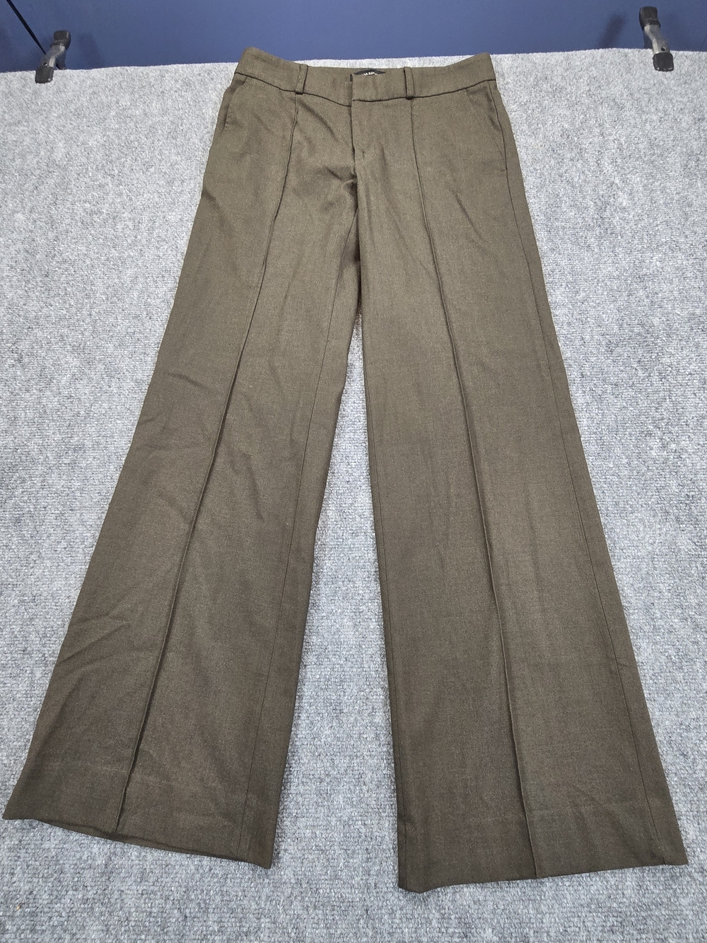 Banana Republic Olive Brown Wide Leg Dress Pants Womens 4 Career Office Trousers